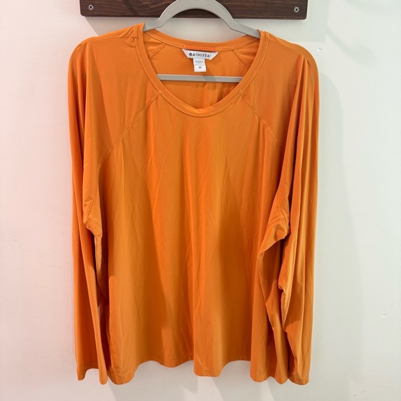 Athleta Ultimate Train Top Long Sleeve in Seville Orange Size 3X - Picture 1 of 4
